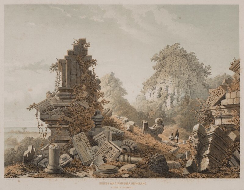 A Lithograph of Prambanan